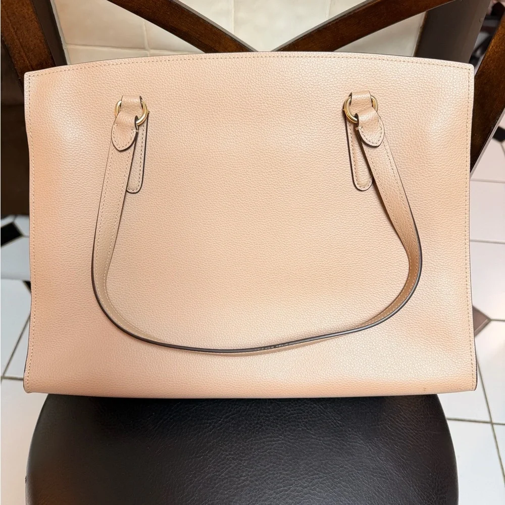 Coach Cream Leather Tote Bag